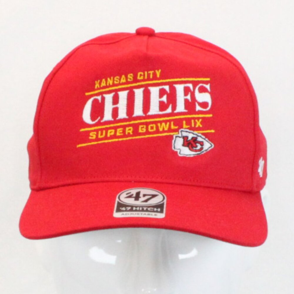 Kansas City Chiefs Super Bowl LIX '47 Brand HITCH Snapback Cap Hat Adult OSFM